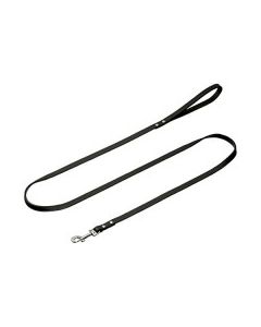 Klassische Hundeleine Leder - Schwarz (2m)